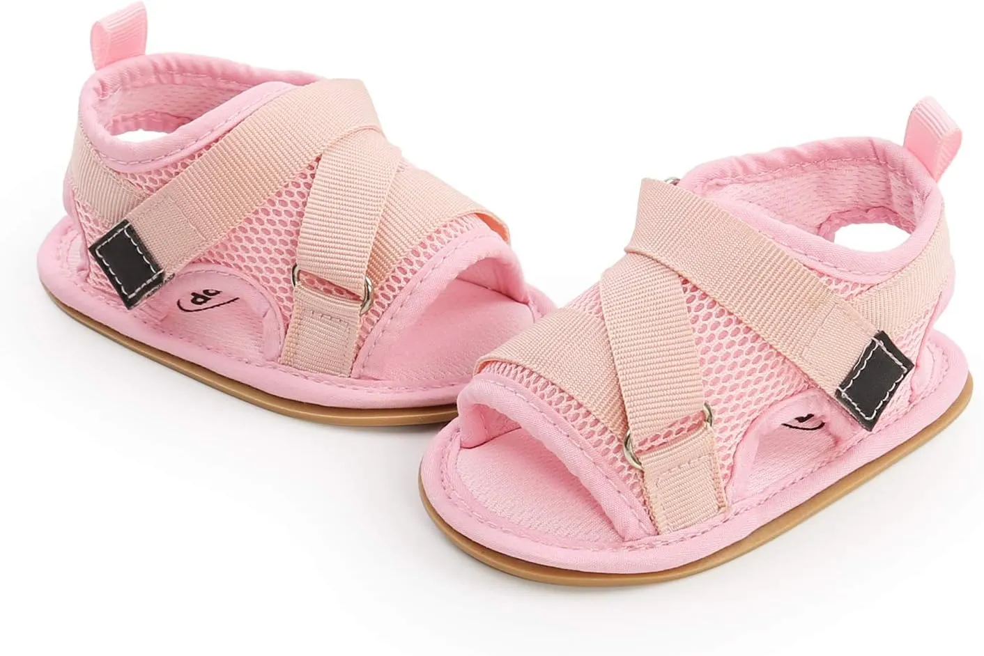 SOFMUO Baby Boys Girls Closed-Toe Sandals Breathable Athletic Soft Sole Anti-Slip Infant Summer Toddler Beach Walking Shoes