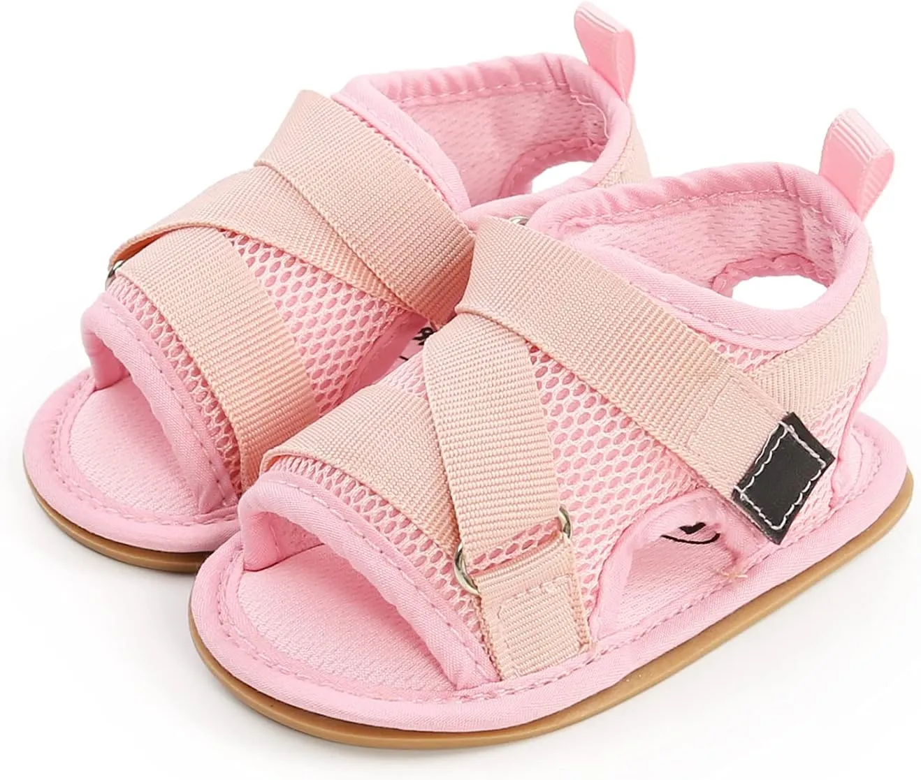 SOFMUO Baby Boys Girls Closed-Toe Sandals Breathable Athletic Soft Sole Anti-Slip Infant Summer Toddler Beach Walking Shoes