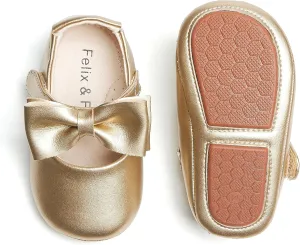 Soft Sole Baby Dress Shoes - Infant Baby Walking Shoes Moccasinss Rubber Sole Crib Shoes.