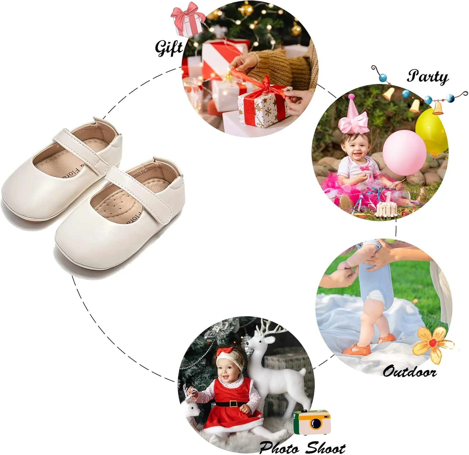 Soft Sole Baby Shoes - Infant Baby Walking Shoes Moccasins Rubber Sole Crib Shoes