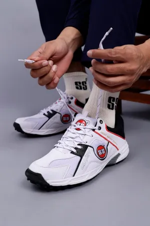 SS Cricket Gutsy Light Weight Premium Cricket, Color - White Blue - Adult Size US 5