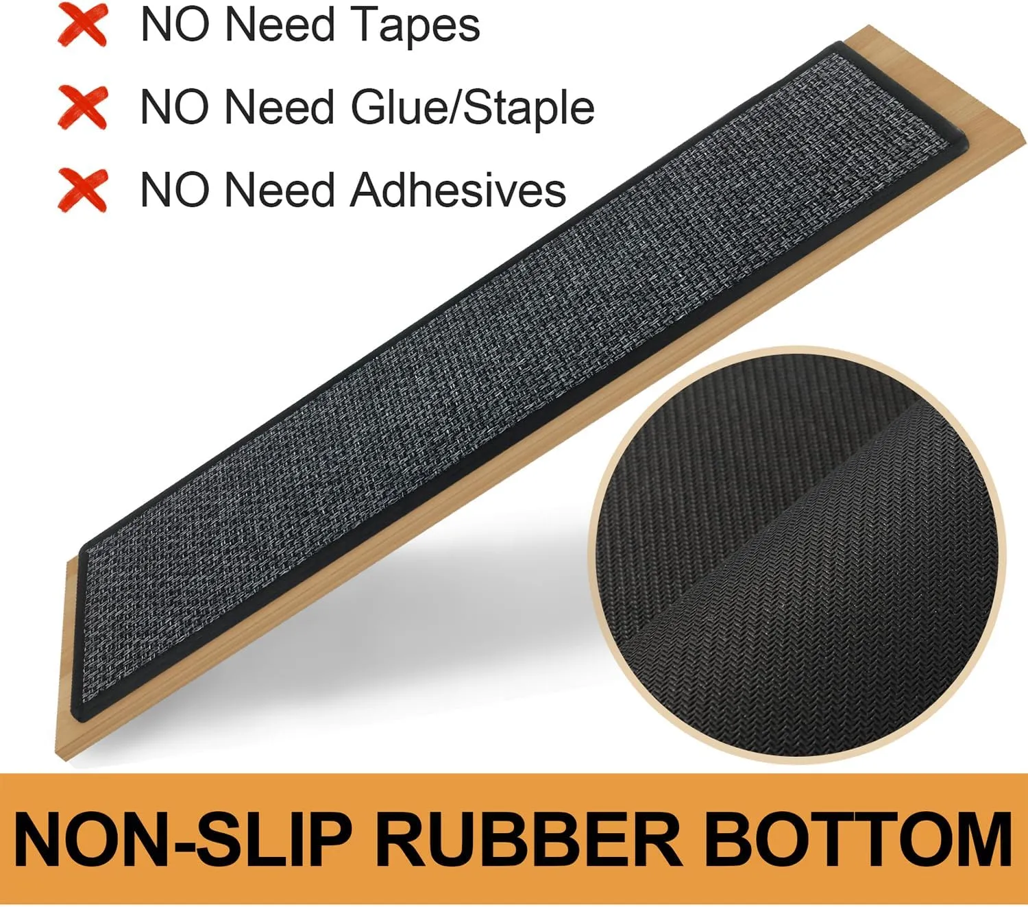 Stair Treads Carpet 15 pcs for Wooden Steps with Non Slip Rubber Backing, 100% Polyester Soft Stairs Resistant Indoor Skid Runner Safety Rugs for Kids Elders and Pets 30" * 8" (Dark Gray)