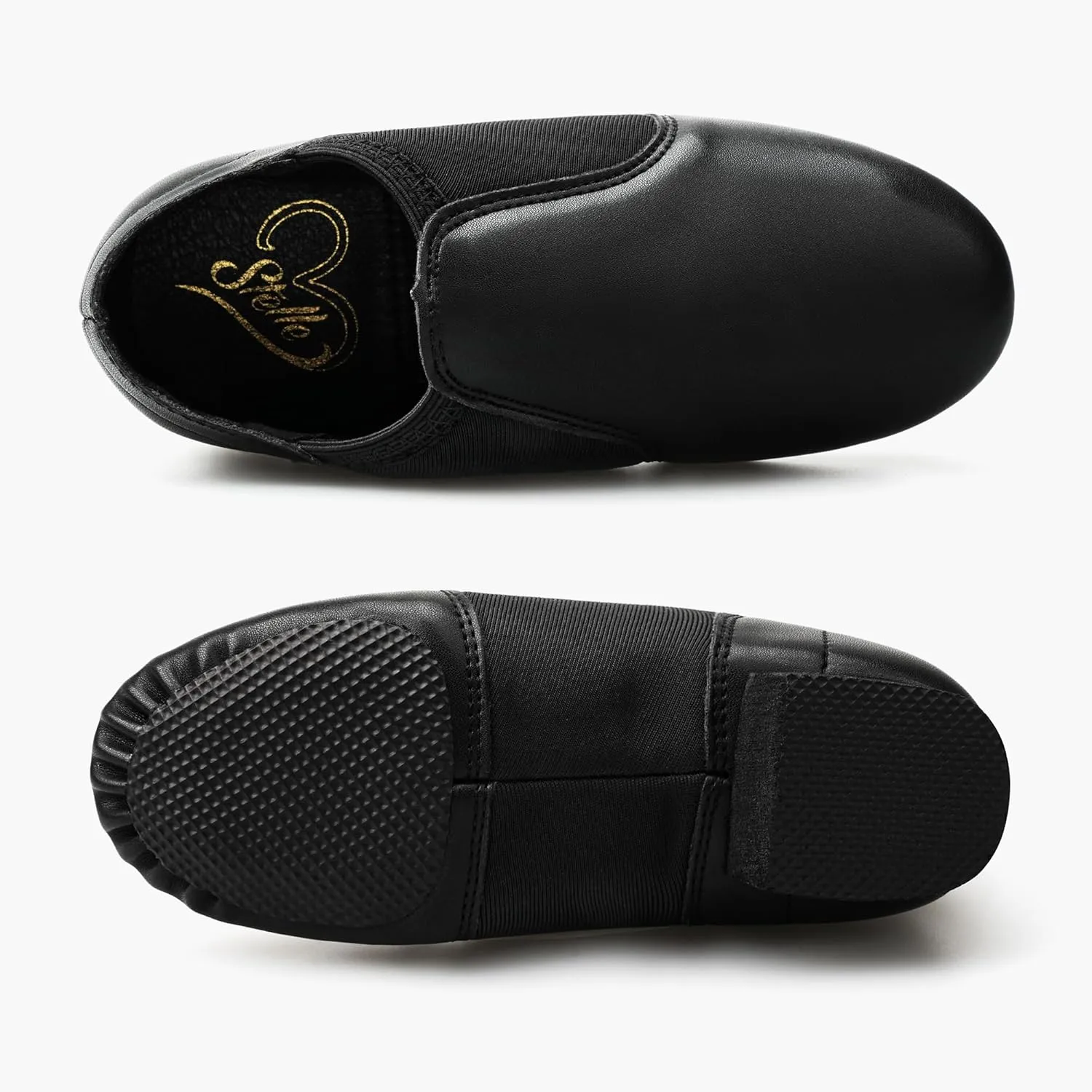 Stelle Jazz Shoes for Girls and Boys PU Leather Slip-On Jazz Dance Shoes (Toddler/Little Kid/Big Kid)
