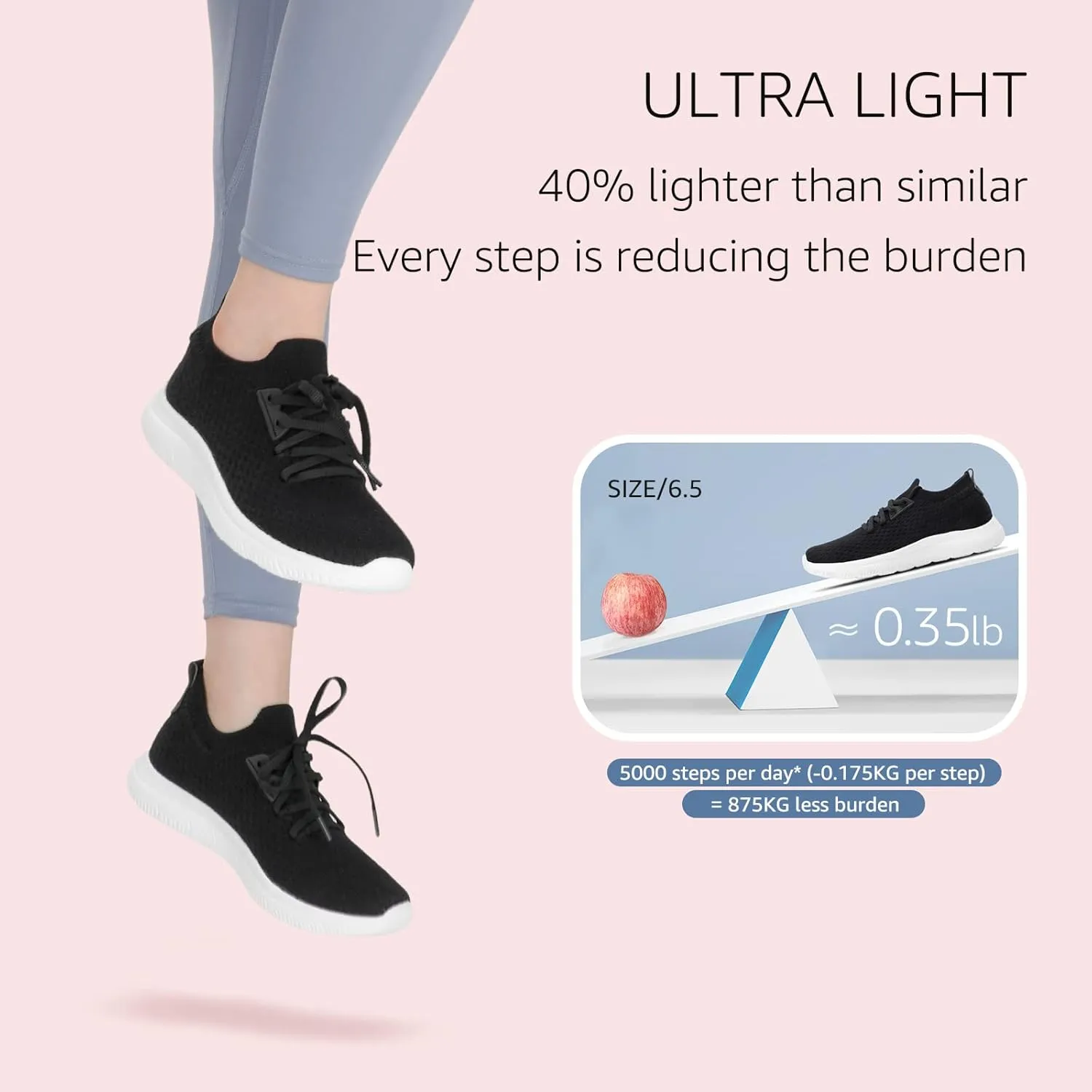 STQ Tennis Shoes Womens Slip on Walking Sneakers for Gym Workout