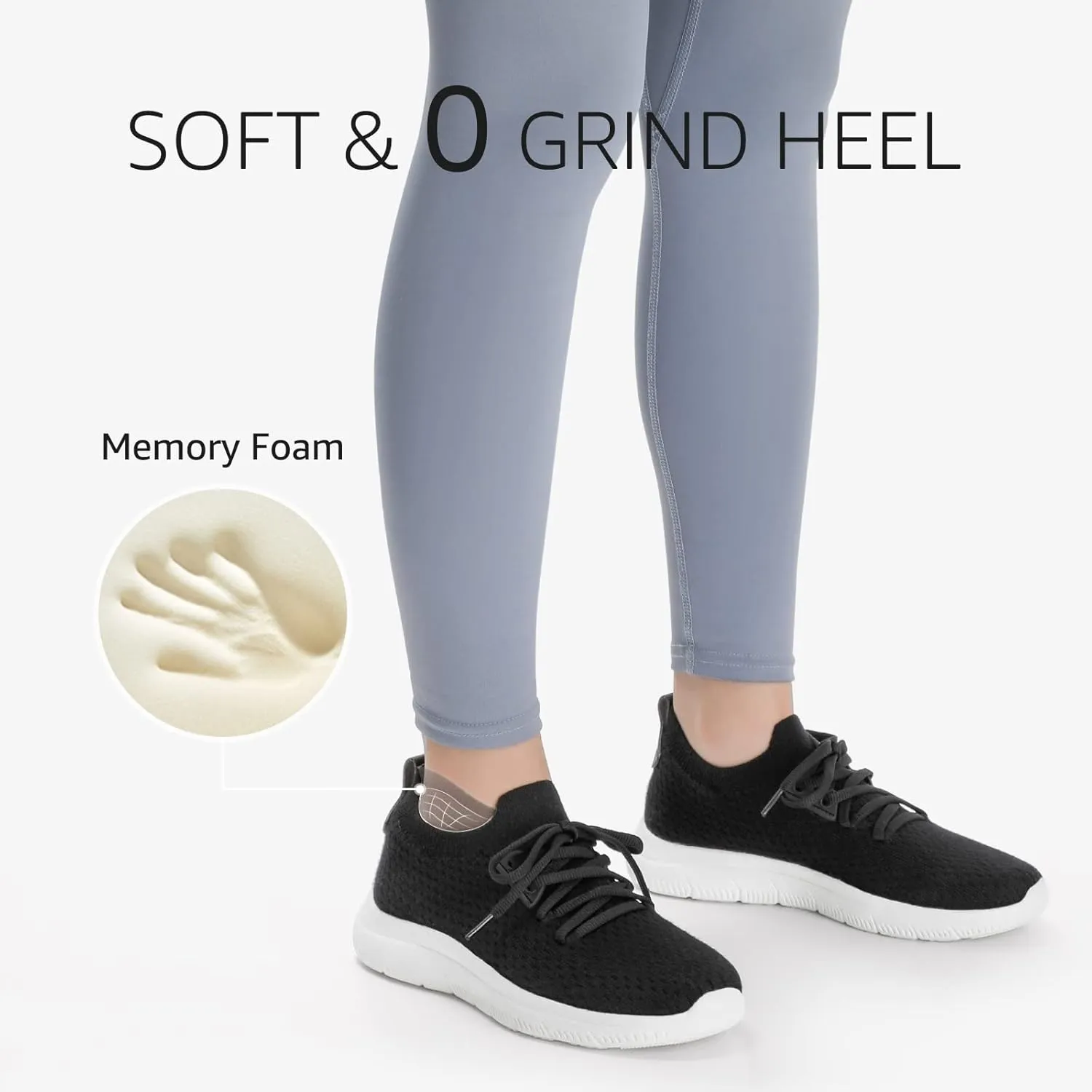 STQ Tennis Shoes Womens Slip on Walking Sneakers for Gym Workout