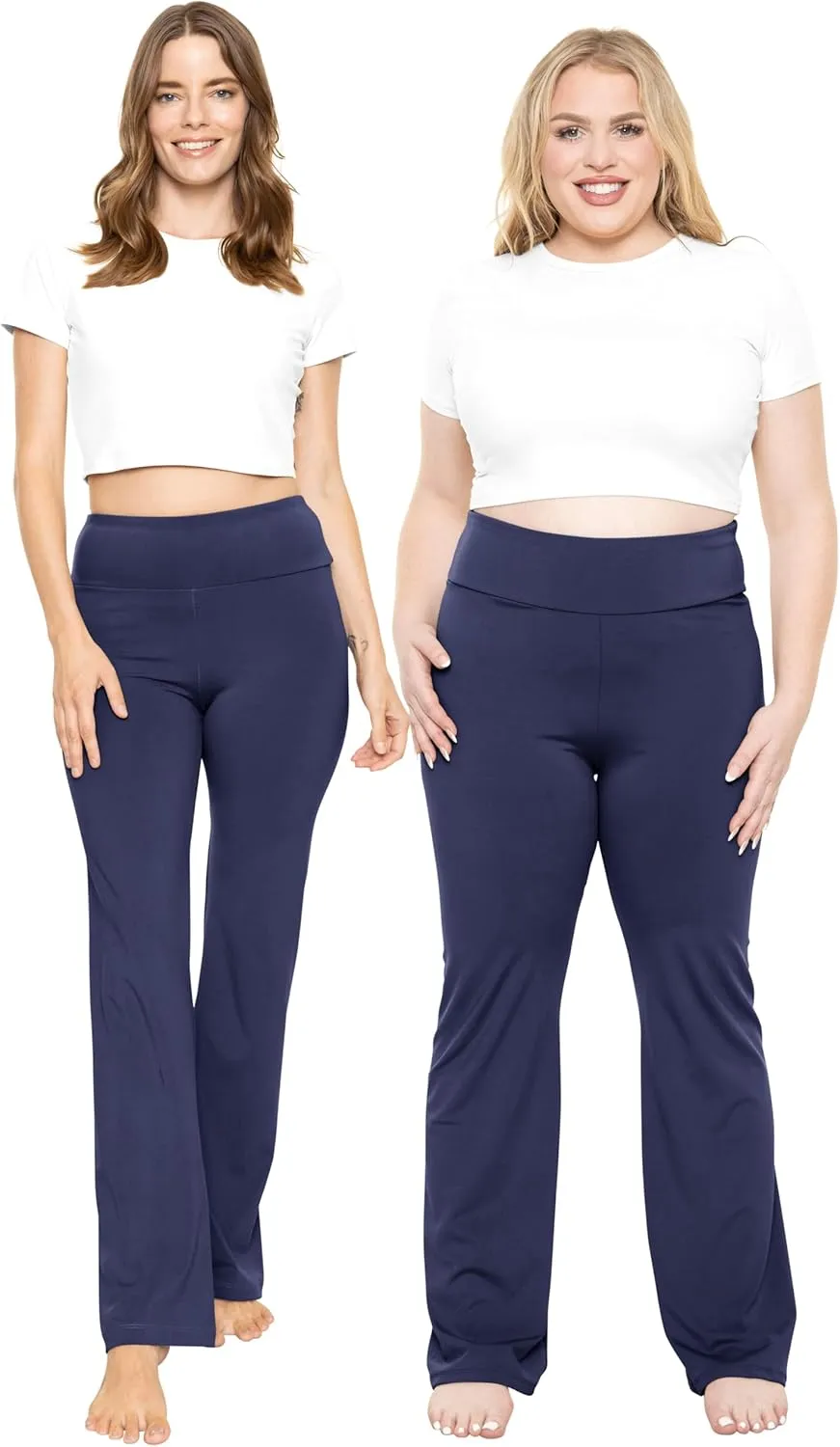 STRETCH IS COMFORT Women Plus Size High Waist Ultra Flex Capri and Full-Length Bootcut Yoga Pants | Comfy Leggings | XL-7X