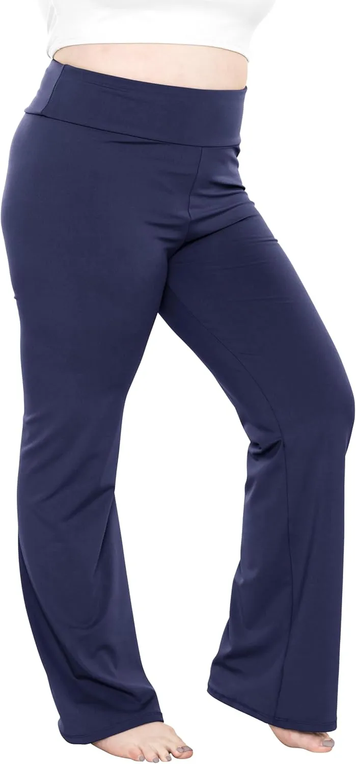STRETCH IS COMFORT Women Plus Size High Waist Ultra Flex Capri and Full-Length Bootcut Yoga Pants | Comfy Leggings | XL-7X