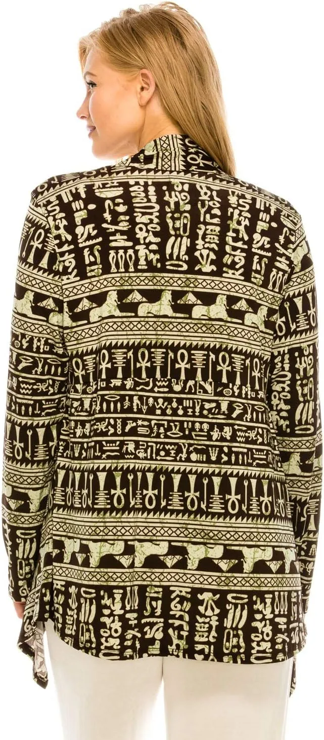Stretchy Print Mid Cut Jacket Long Sleeve Print-4028BN-LRP1
