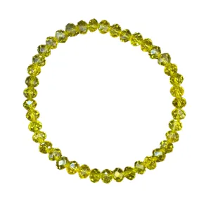 Sunshine Yellow Faceted Rondelle 6mm Bracelet
