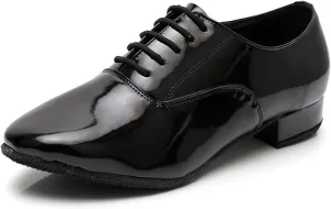 SWDZM Men's Leather Dance Shoes Standard Latin Ballroom Tango Modern Professional Practice Dance Shoes