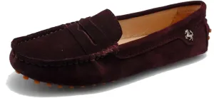 TDA Womens Comfortable Suede Leather Driving Walking Running Boat Loafers Moccasins Flats Multi Colored