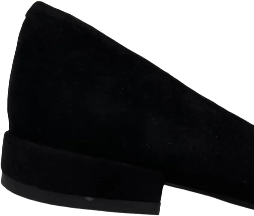 TinaCus Women's Square Toe Soft Suede Leather Handmade Button Décor Comfort Slip On Flats
