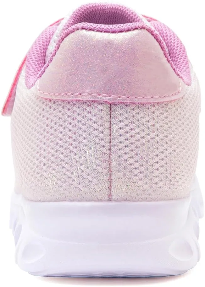Toandon Toddler Kids Sparkle Breathable Lightweight Sneakers Light Up by Step