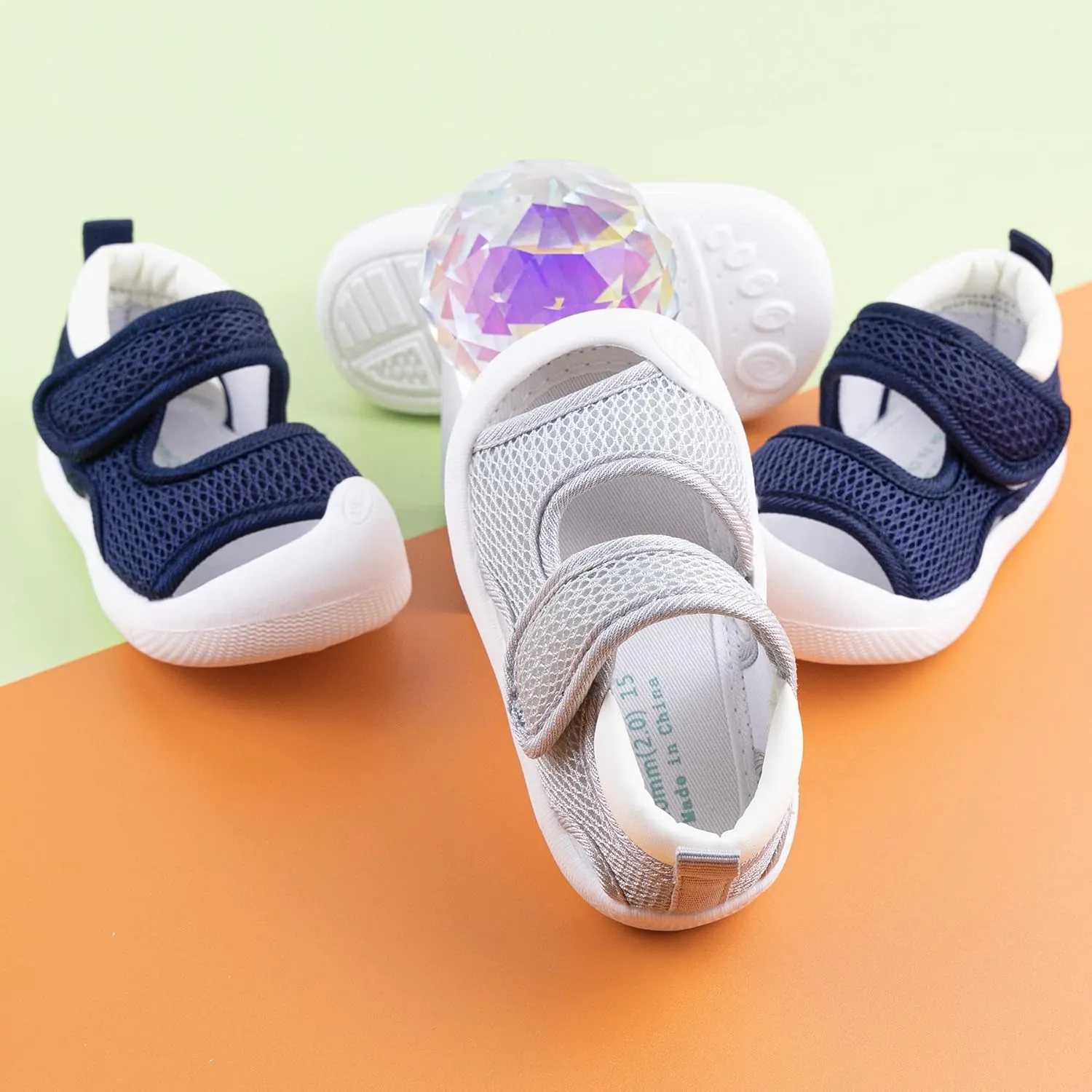 Toddler Boys Girls Unisex Baby Summer Sport Sandals Closed Toe Non-Slip Rubber Sole Pool Beach Mesh Sneakers Lightweight Outdoor Water Shoes