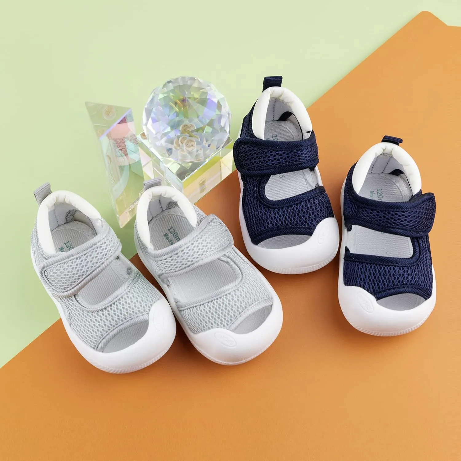 Toddler Boys Girls Unisex Baby Summer Sport Sandals Closed Toe Non-Slip Rubber Sole Pool Beach Mesh Sneakers Lightweight Outdoor Water Shoes