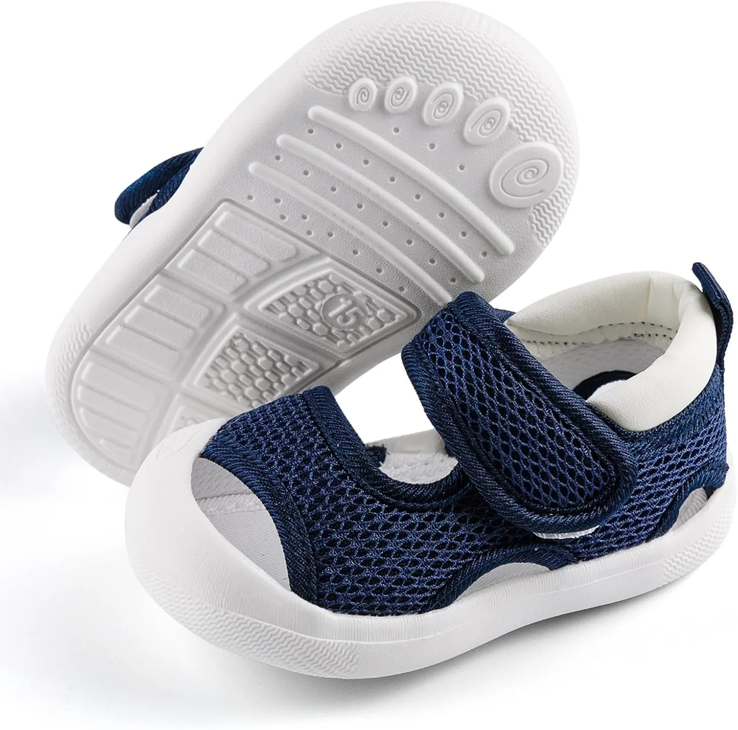 Toddler Boys Girls Unisex Baby Summer Sport Sandals Closed Toe Non-Slip Rubber Sole Pool Beach Mesh Sneakers Lightweight Outdoor Water Shoes