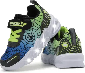 Toddler Boys Light Up Shoes Lightweight LED Flashing Breathable Mesh Walking Sneakers for Toddler and Little Kids