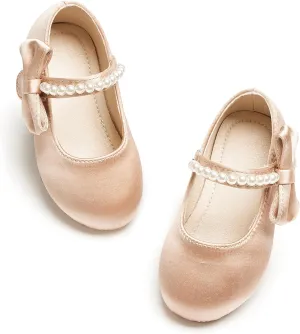 Toddler Flower Girl Dress Shoes - Little Girl Mary Janes for Wedding Party