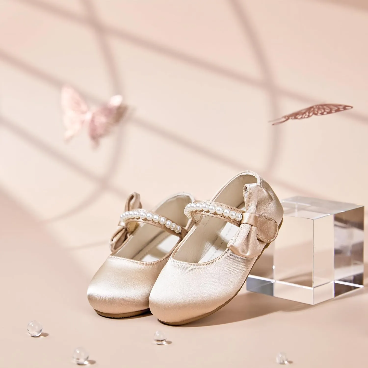 Toddler Flower Girl Dress Shoes - Little Girl Mary Janes for Wedding Party