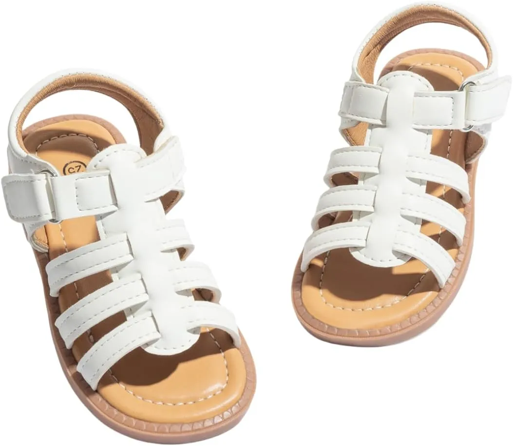Toddler Girls Sandals Little Girl Summer Flat Sandal Baby Open Toe Outdoor Beach Holiday Dress Shoes