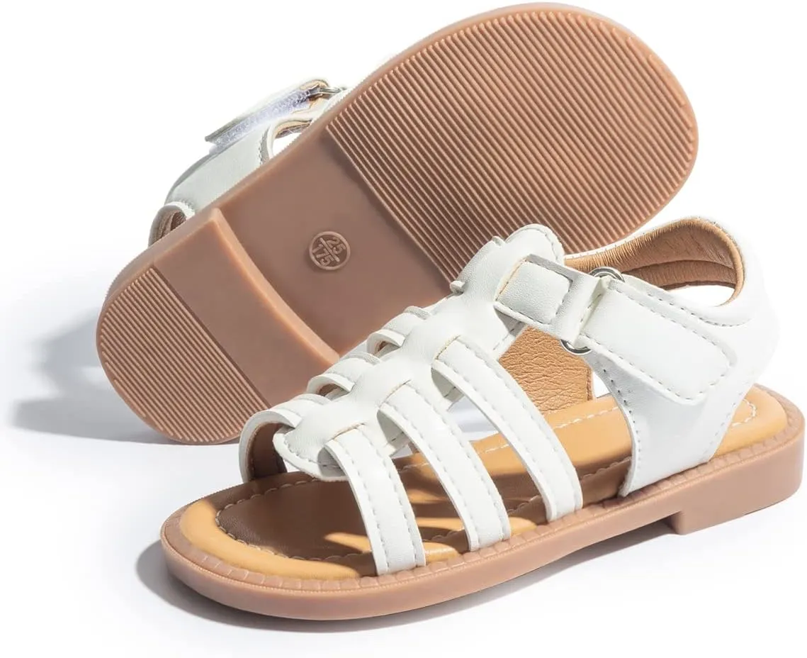 Toddler Girls Sandals Little Girl Summer Flat Sandal Baby Open Toe Outdoor Beach Holiday Dress Shoes