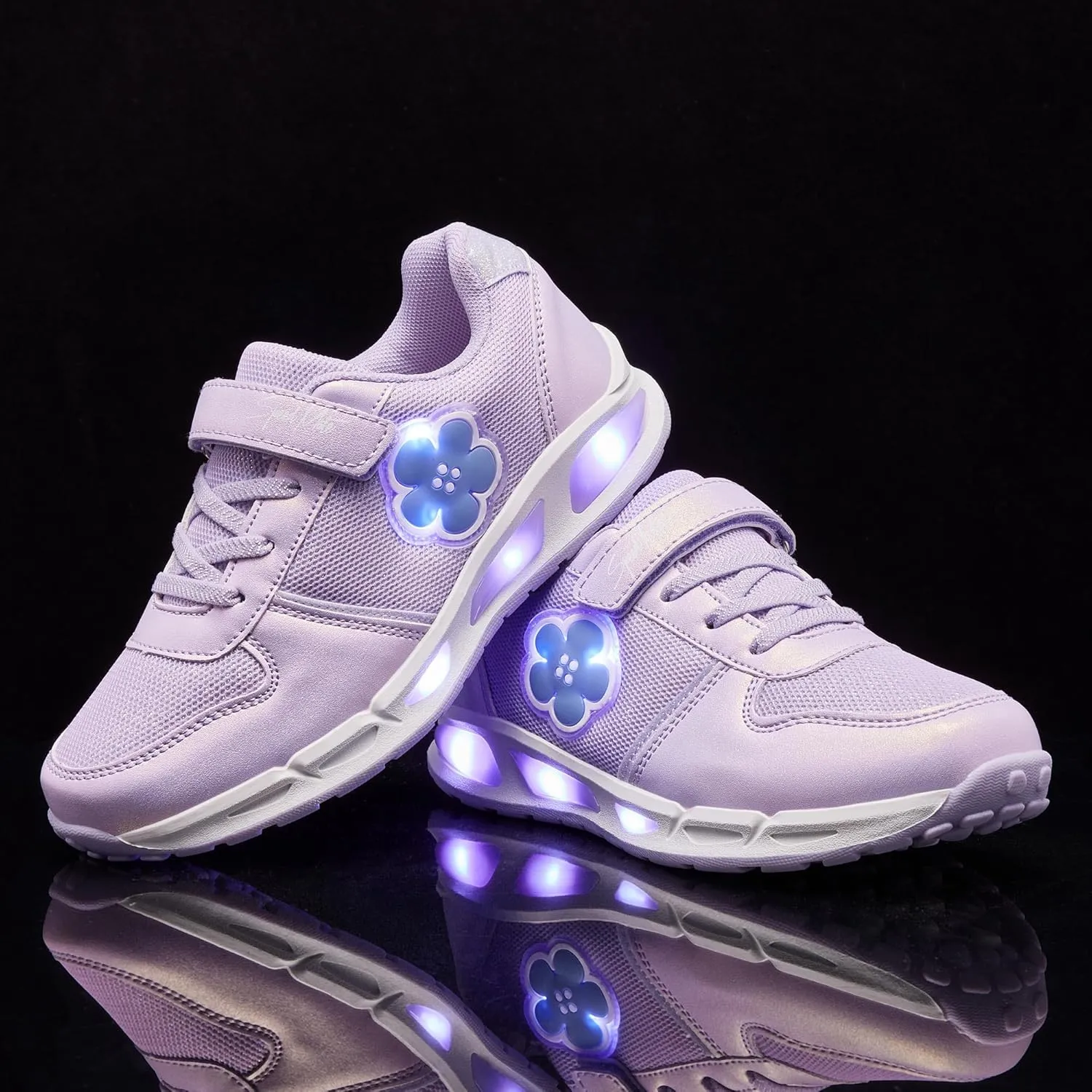 Toddler Light Up Shoes Boys Girls Breathable LED Glowing Luminous Tennis Sneakers for Outdoor Sport(Little/Big Kid)
