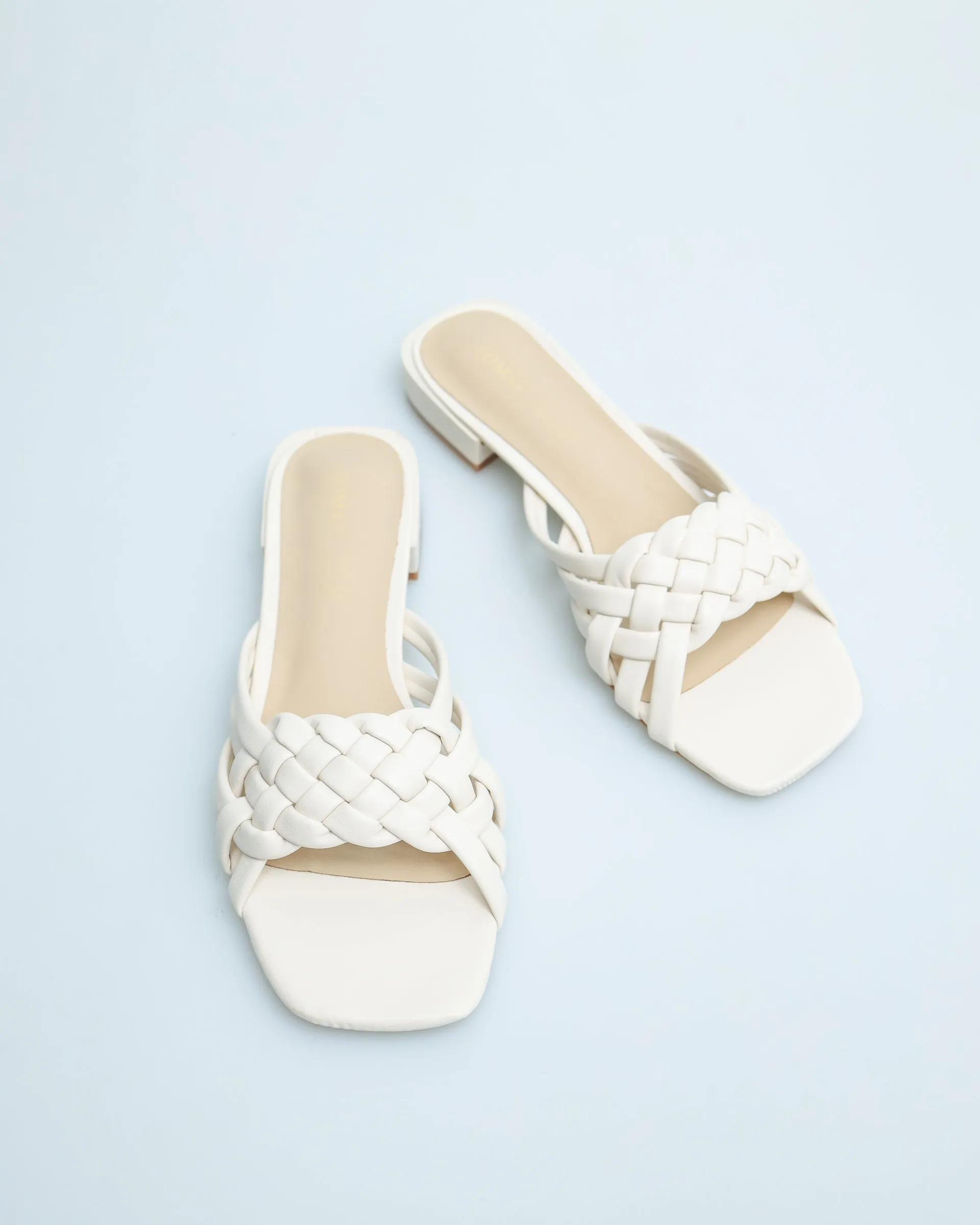 Tomaz YX55 Ladies Braided Strap Sandals (Beige)