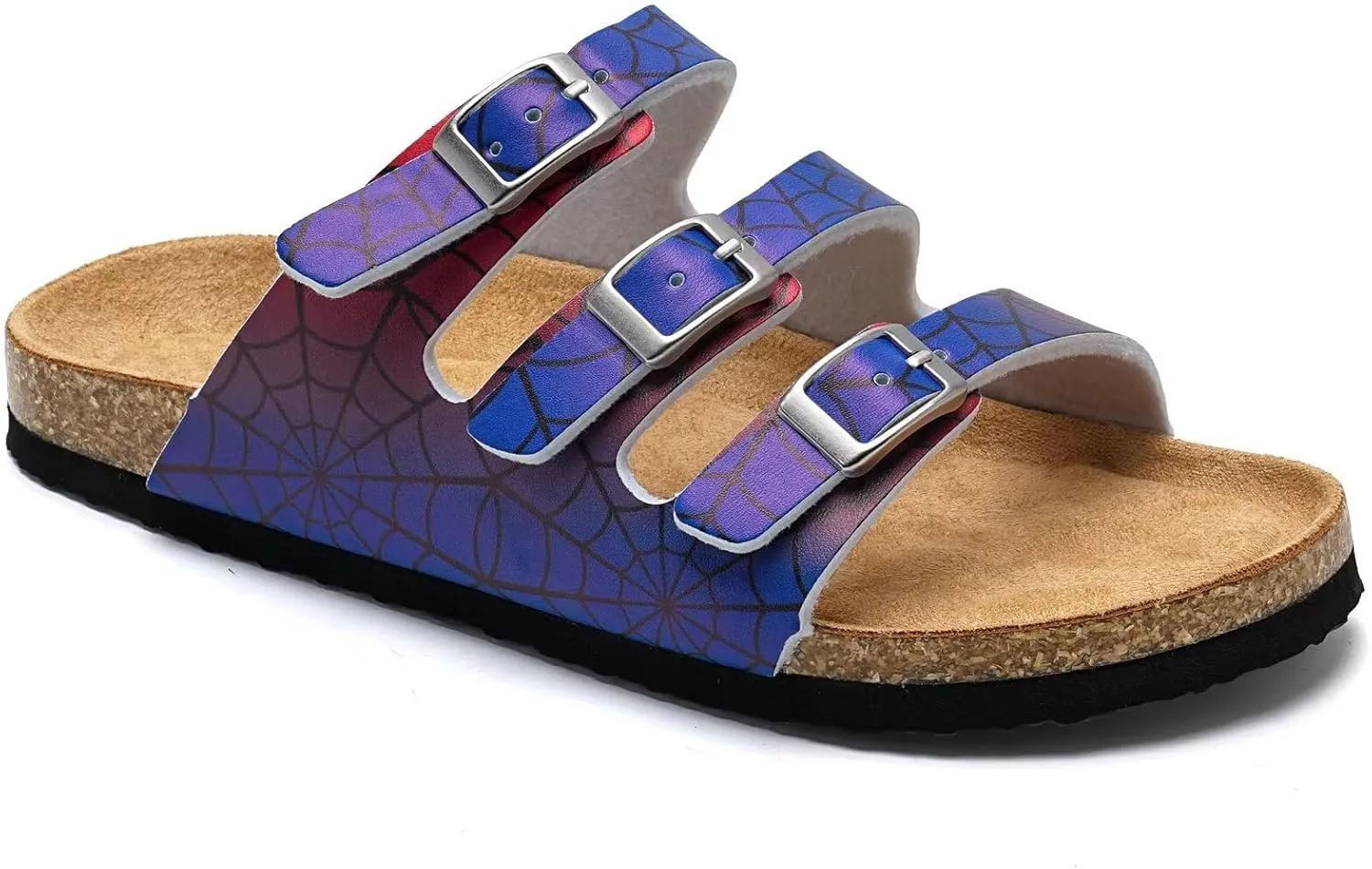 Torotto Boys Girls Sandals with Cork Footbed Adjustable Buckle Casual Slides Sandals Open Toes Flat for Kids Toddler