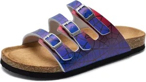 Torotto Boys Girls Sandals with Cork Footbed Adjustable Buckle Casual Slides Sandals Open Toes Flat for Kids Toddler