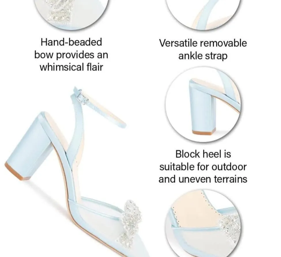 Touching tie Heel- Light sky