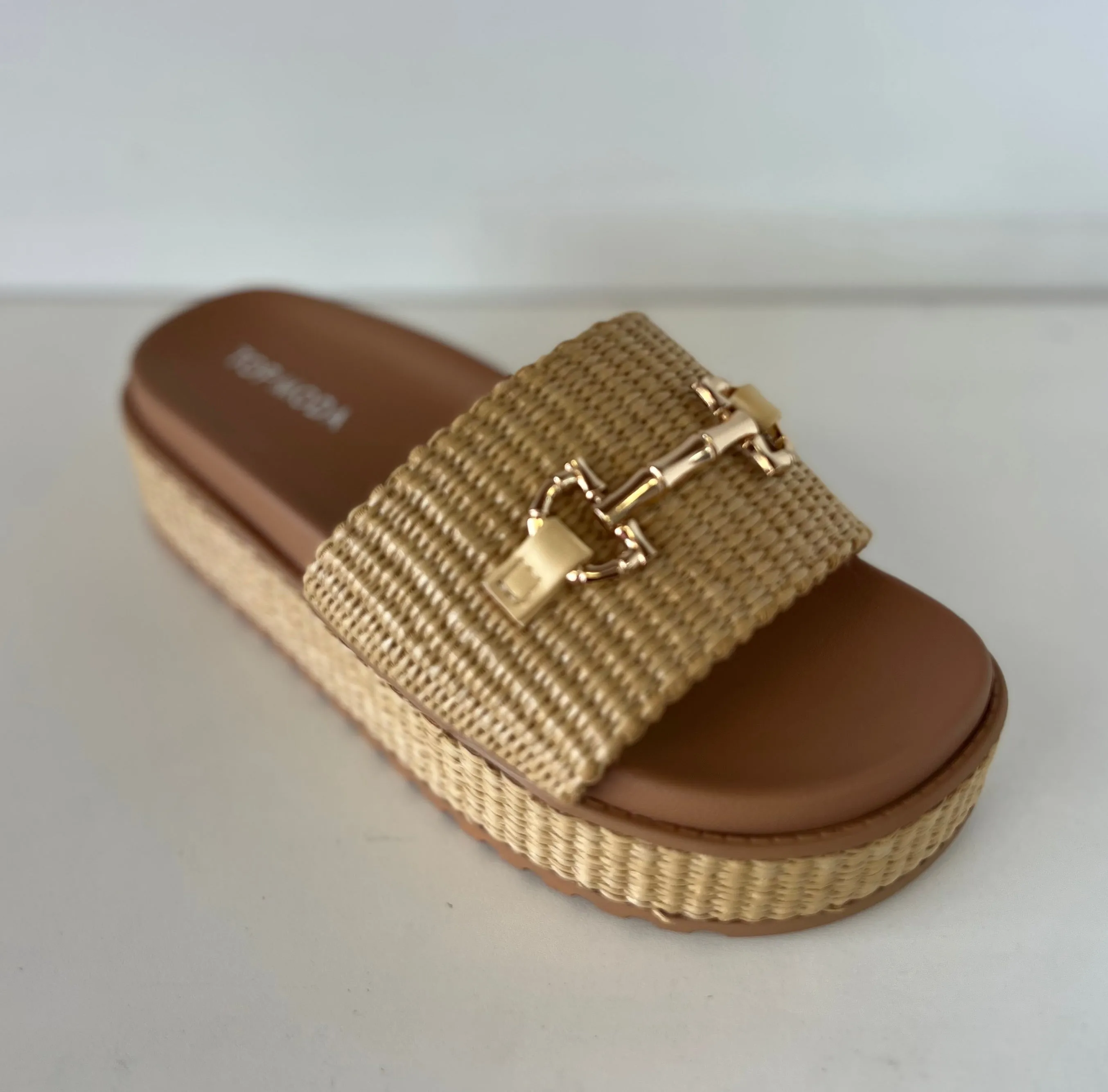 TRACI-36 Beige Tan Natural Raffia