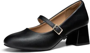 Trary Mary Jane Shoes Women, Chunky Mary Janes Heels for Women Shoes Dressy Casual, Dress Shoes for Women Block Heels Closed Toe Mary Jane Pumps