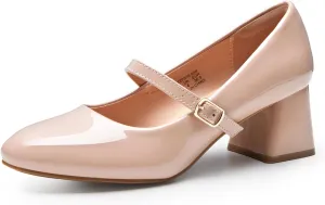 Trary Mary Jane Shoes Women, Chunky Mary Janes Heels for Women Shoes Dressy Casual, Dress Shoes for Women Block Heels Closed Toe Mary Jane Pumps