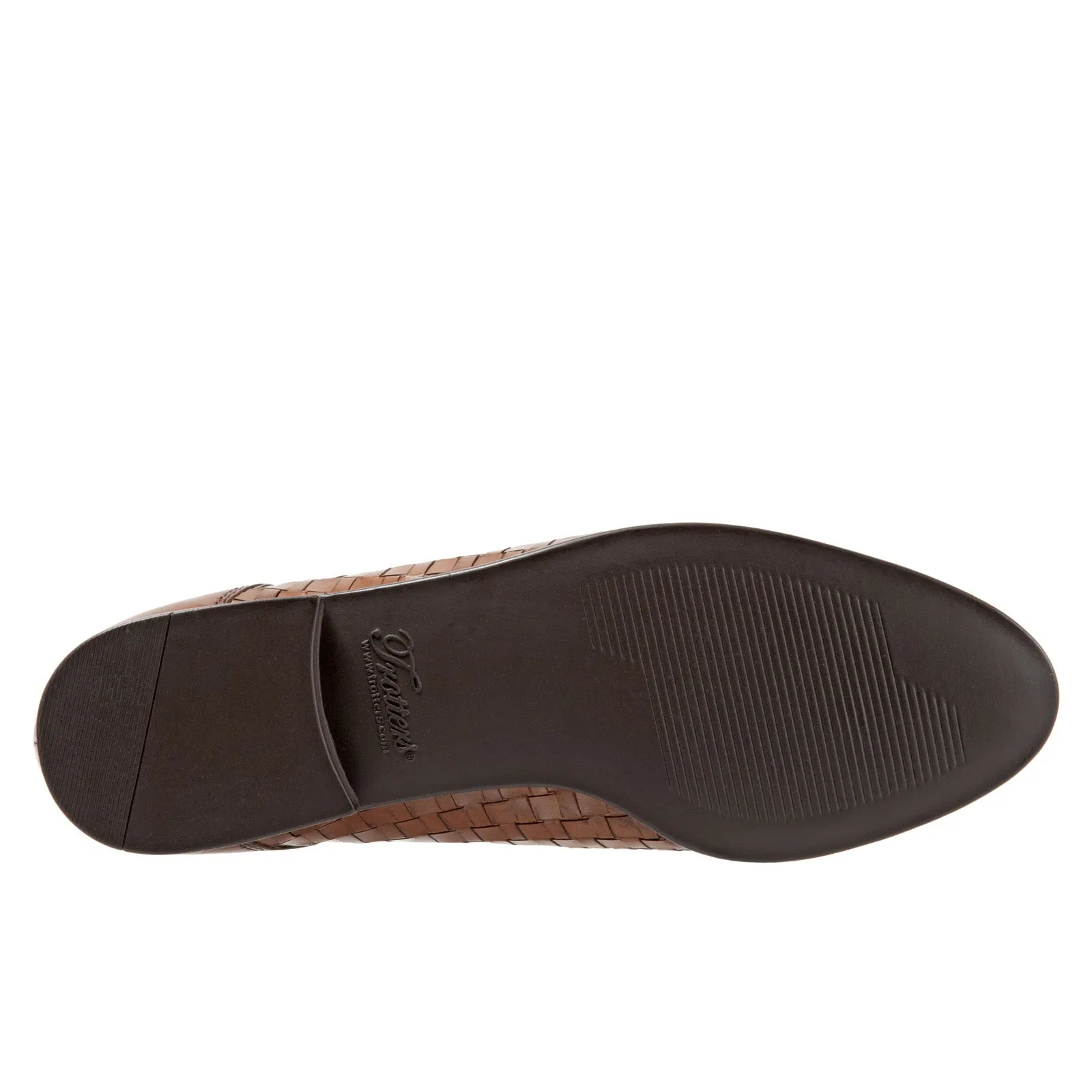 Trotters Lizzie T1858-206 Womens Brown Narrow Leather Loafer Flats Shoes