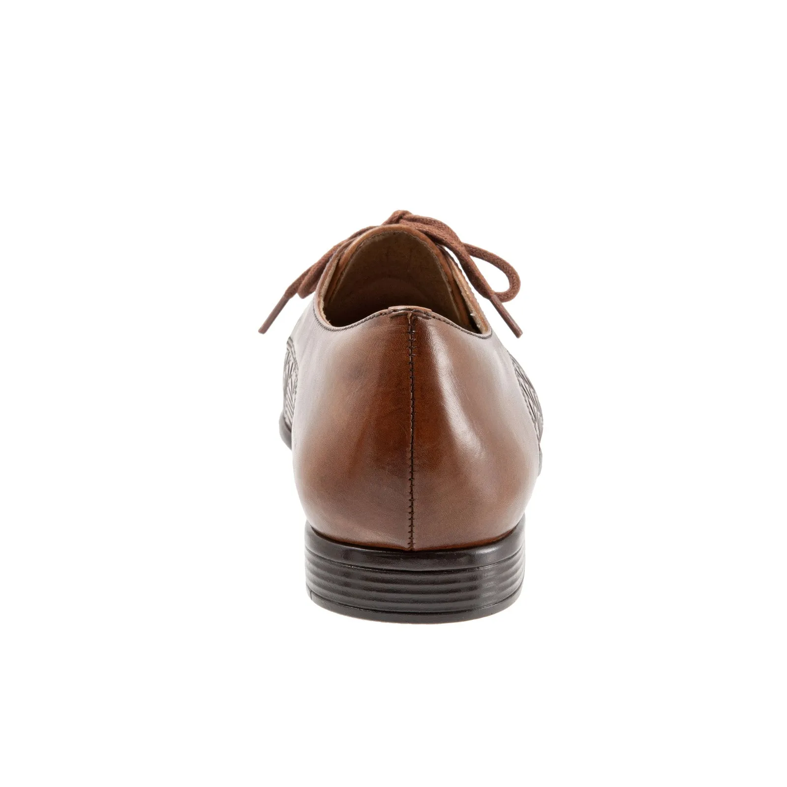 Trotters Lizzie T1858-206 Womens Brown Narrow Leather Loafer Flats Shoes