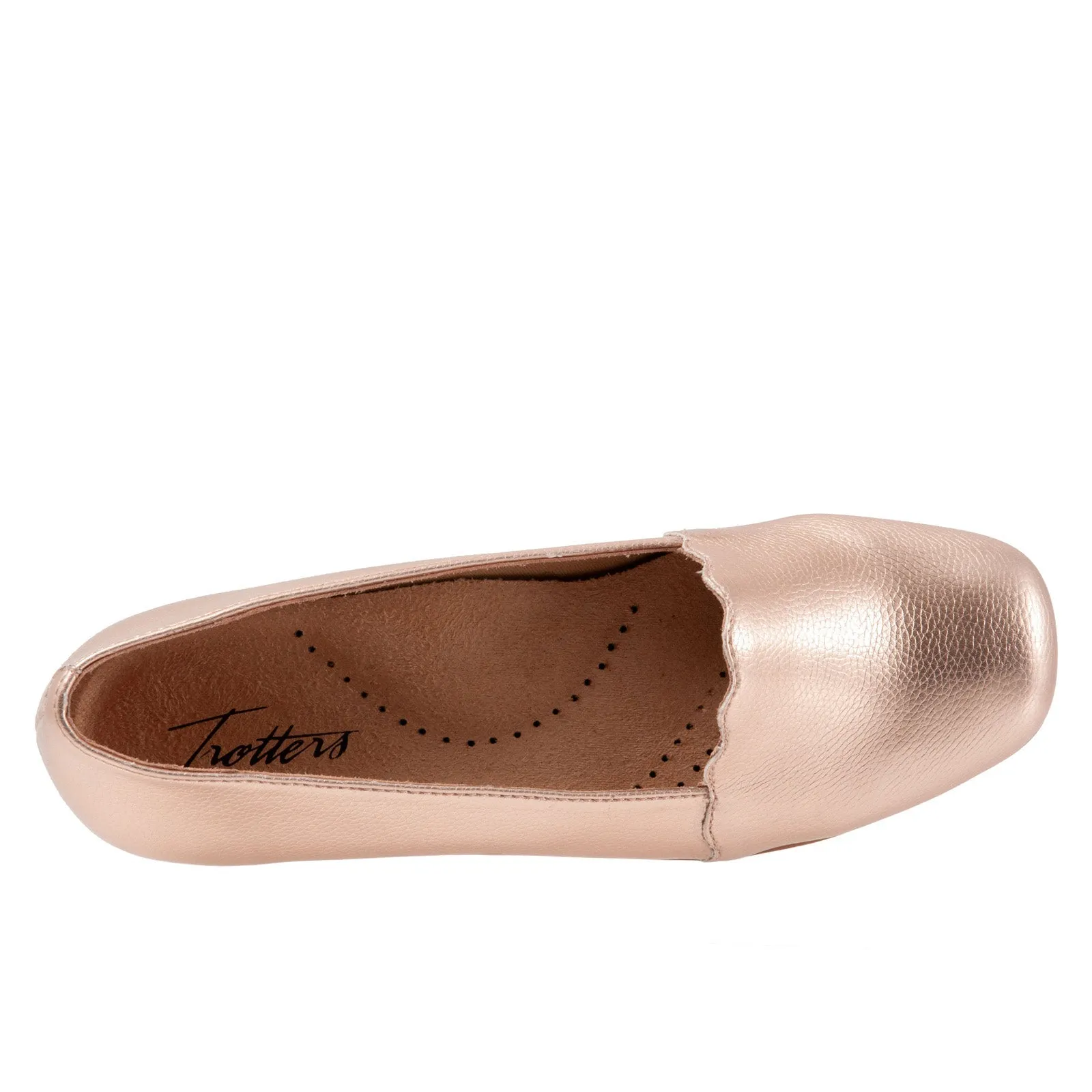 Trotters Sage T2236-720 Womens Pink Narrow Leather Loafer Flats Shoes