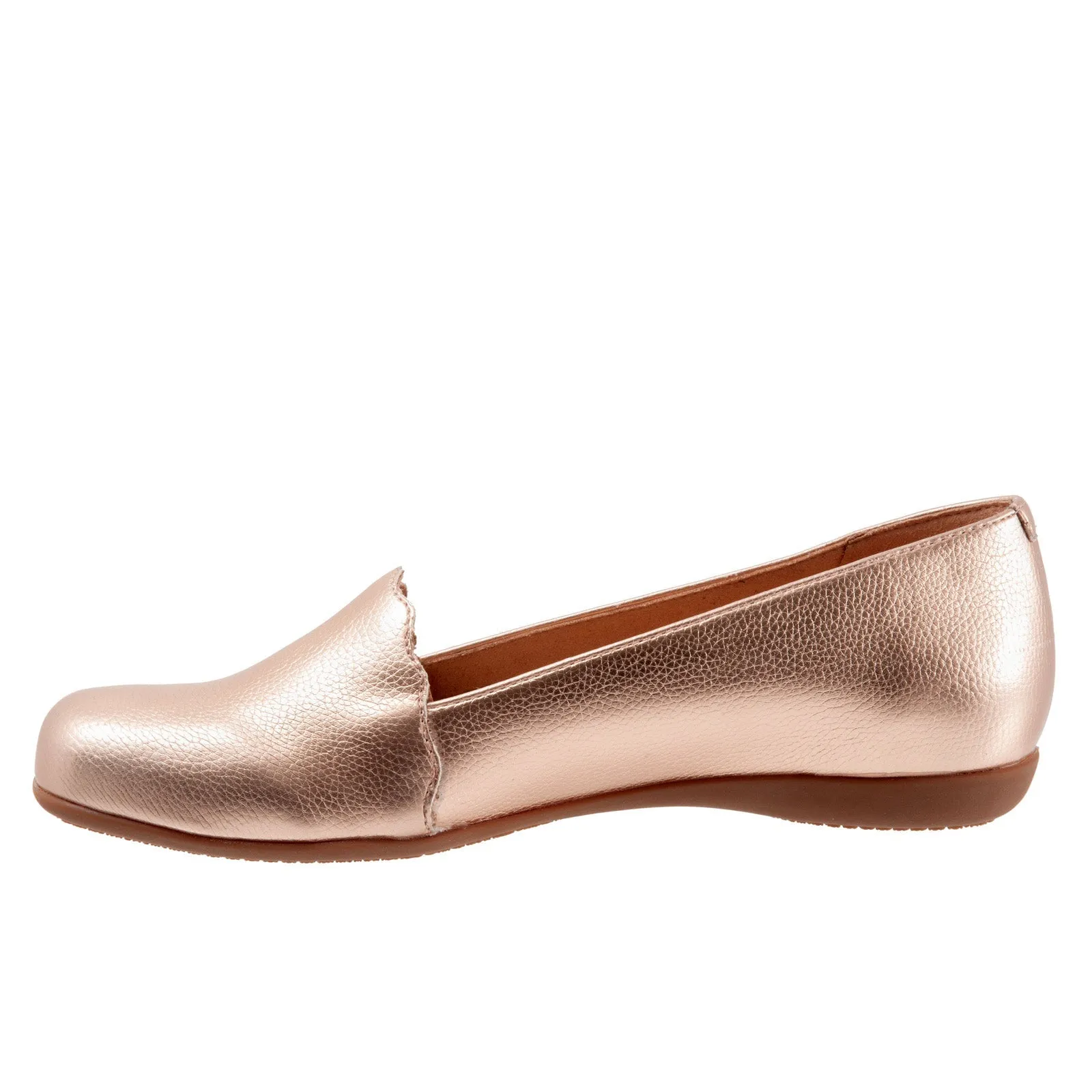 Trotters Sage T2236-720 Womens Pink Narrow Leather Loafer Flats Shoes