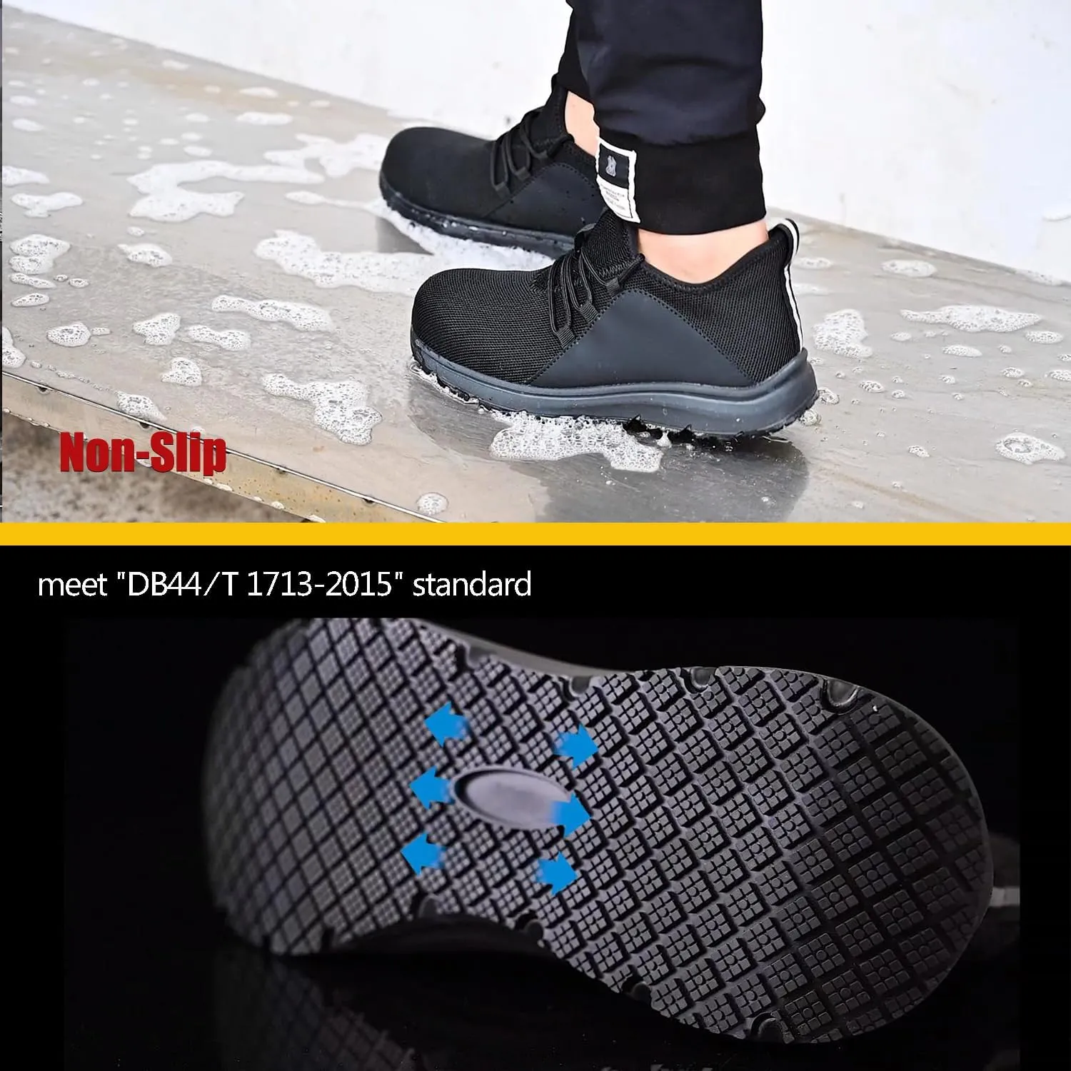 ulogu Waterproof Steel Toe Shoes for Men Comfy Lightweight Non Slip Safety Work Sneakers 6-Month Warranty