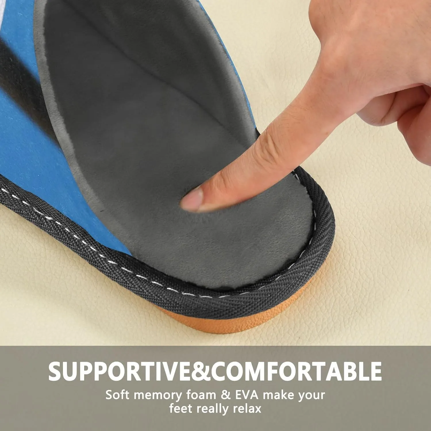 Unisex Fuzzy Foam Slippers Non-Skid Slip-on Soft Warm Sole Fleece Shoes 4-11