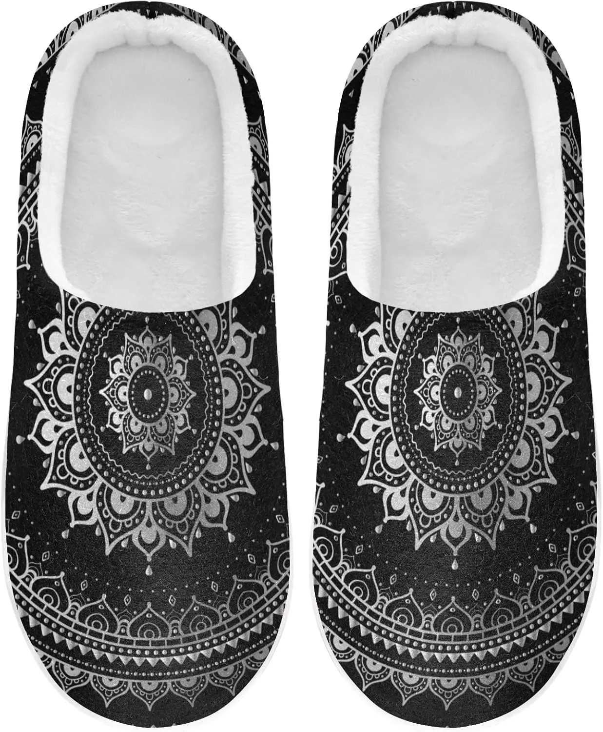 Unisex Memory Foam House Slippers Non-Skid Soft Warm Sole Coral Fleece Slip-on Closed Toe Hand Free Shoes for Bedroom Travel 6-17