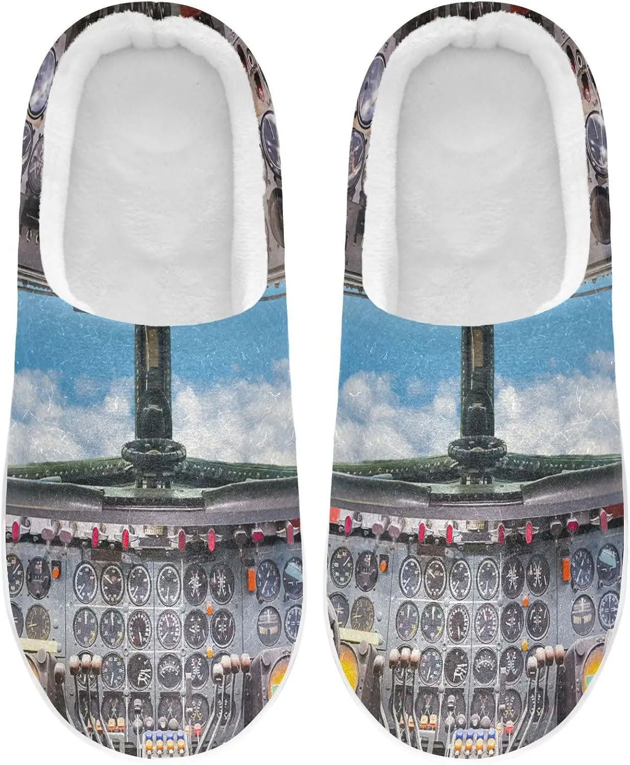 Unisex Memory Foam Slippers Non-Skid Slip-on Soft Warm Sole Fleece Shoes 6-17
