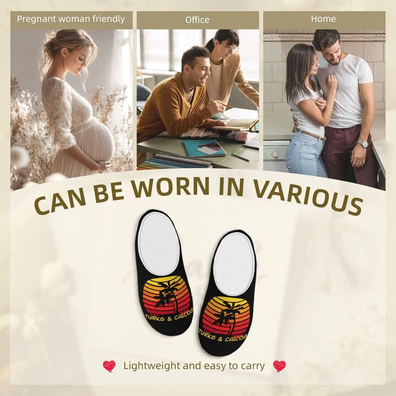 Unisex Slippers Winter Warm Non-Slip Fluffy Slippers Slip-On Plush Slippers House Slippers For Women Men Shoes Gifts