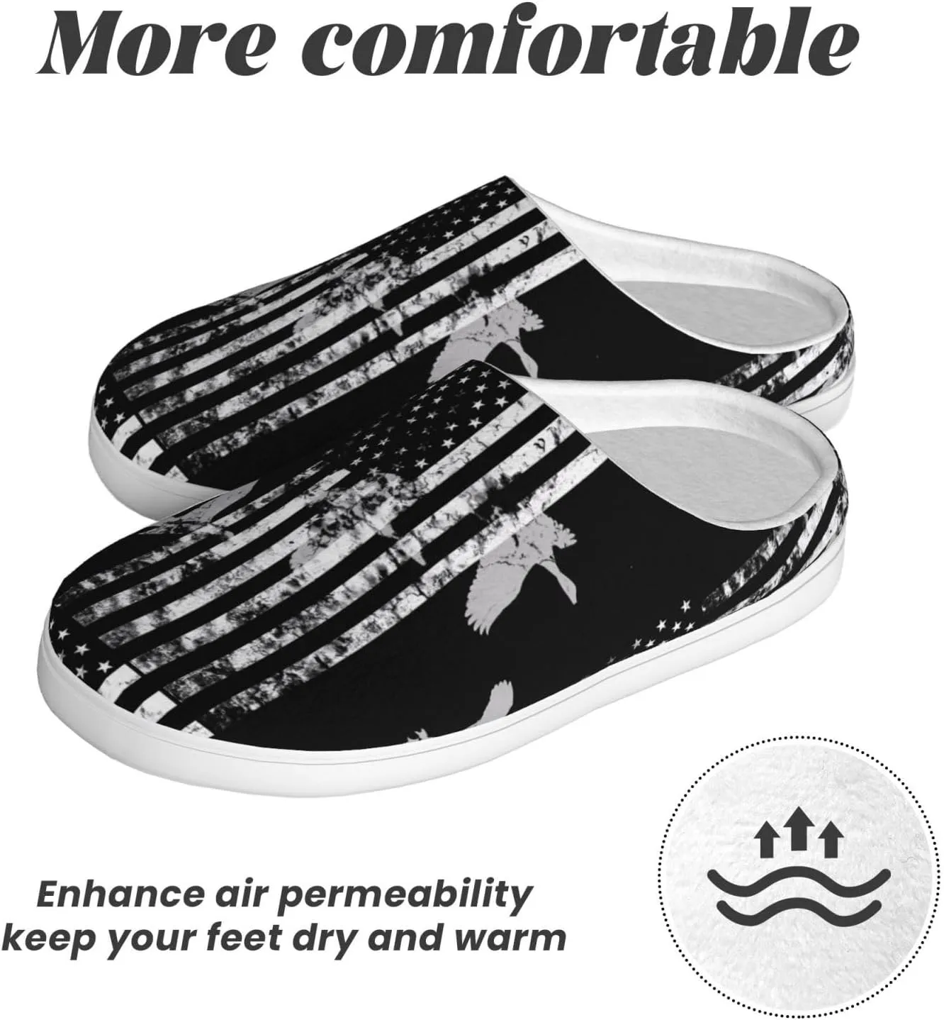 Unisex Slippers Winter Warm Non-Slip Fluffy Slippers Slip-On Plush Slippers House Slippers For Women Men Shoes Gifts