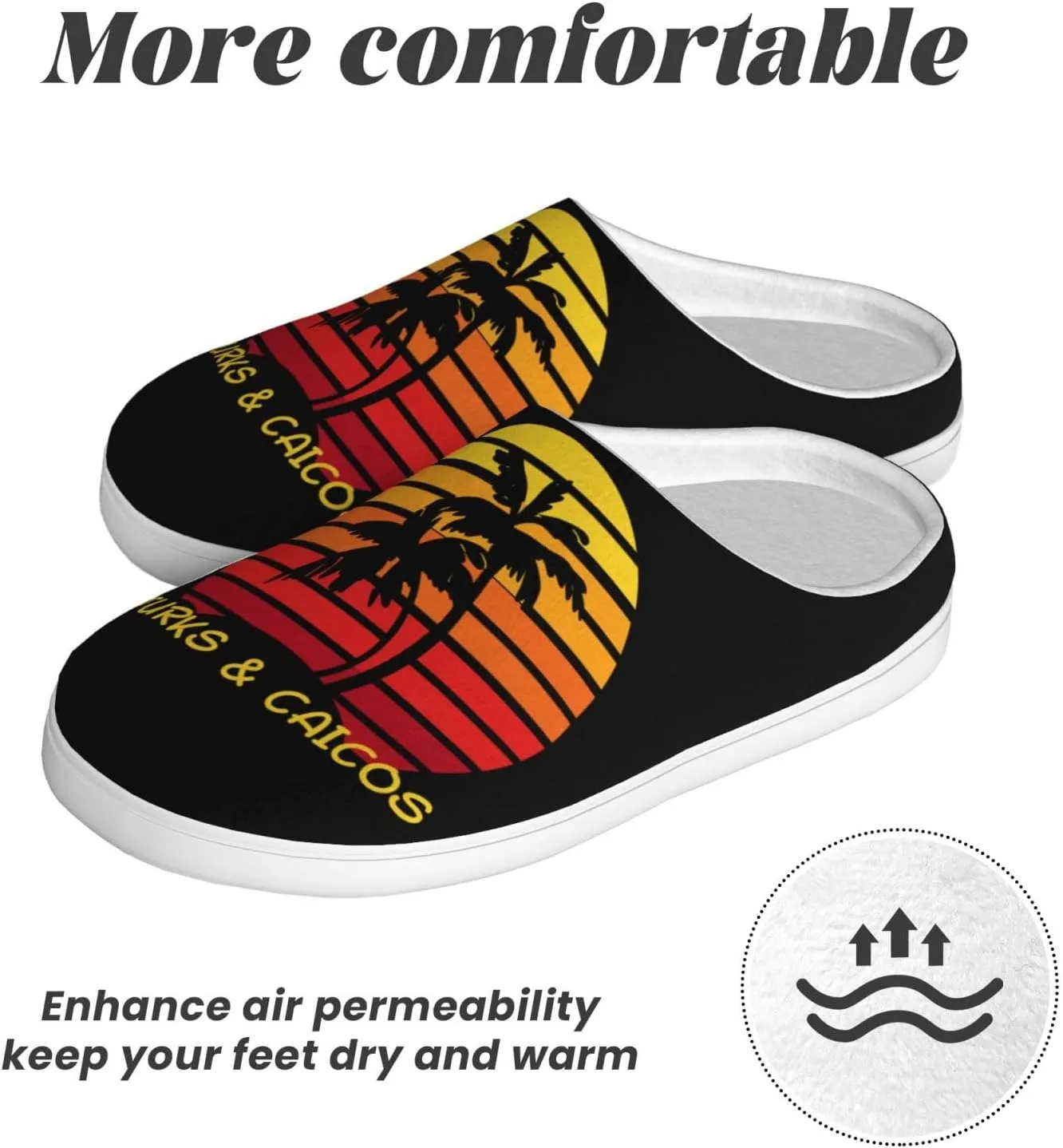 Unisex Slippers Winter Warm Non-Slip Fluffy Slippers Slip-On Plush Slippers House Slippers For Women Men Shoes Gifts