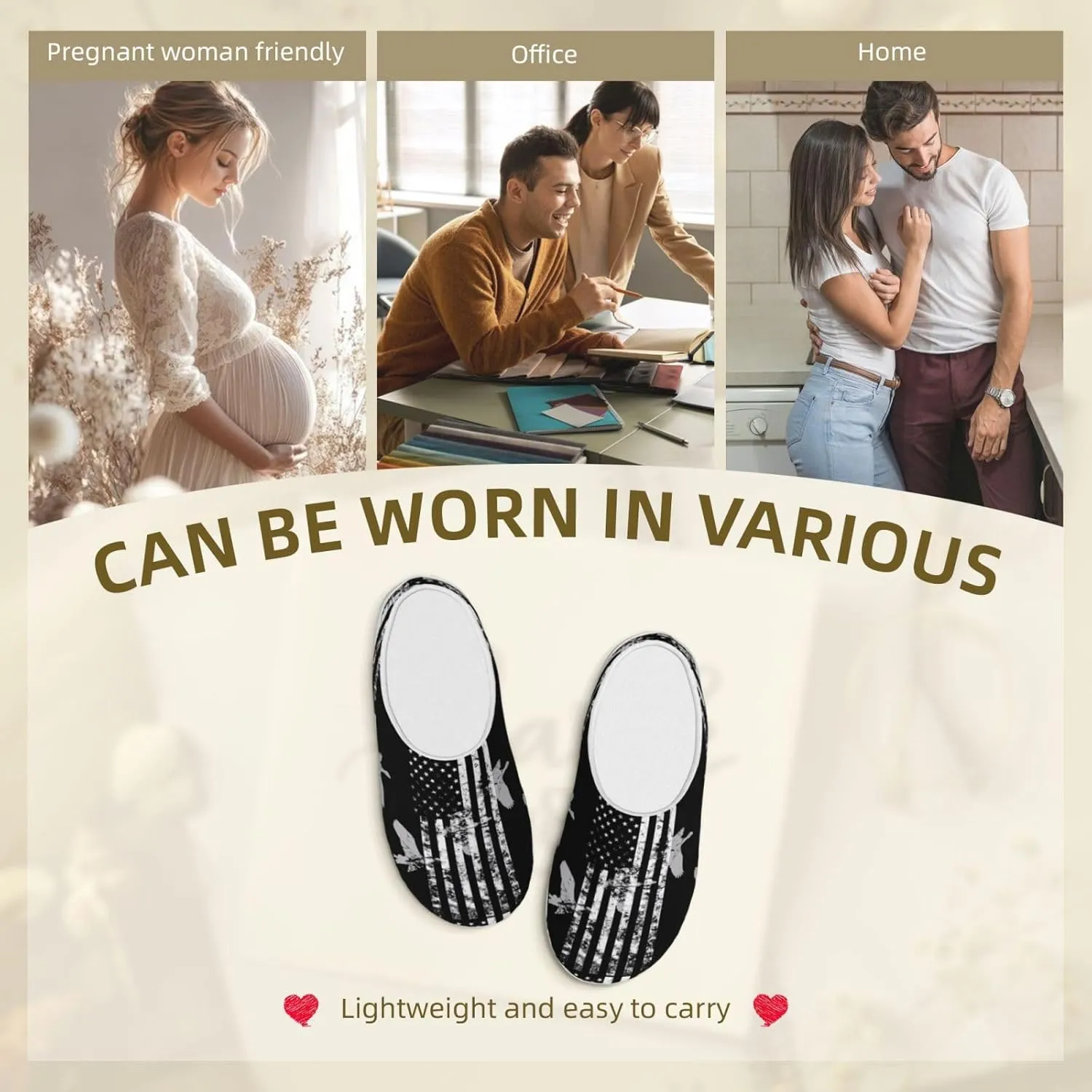 Unisex Slippers Winter Warm Non-Slip Fluffy Slippers Slip-On Plush Slippers House Slippers For Women Men Shoes Gifts