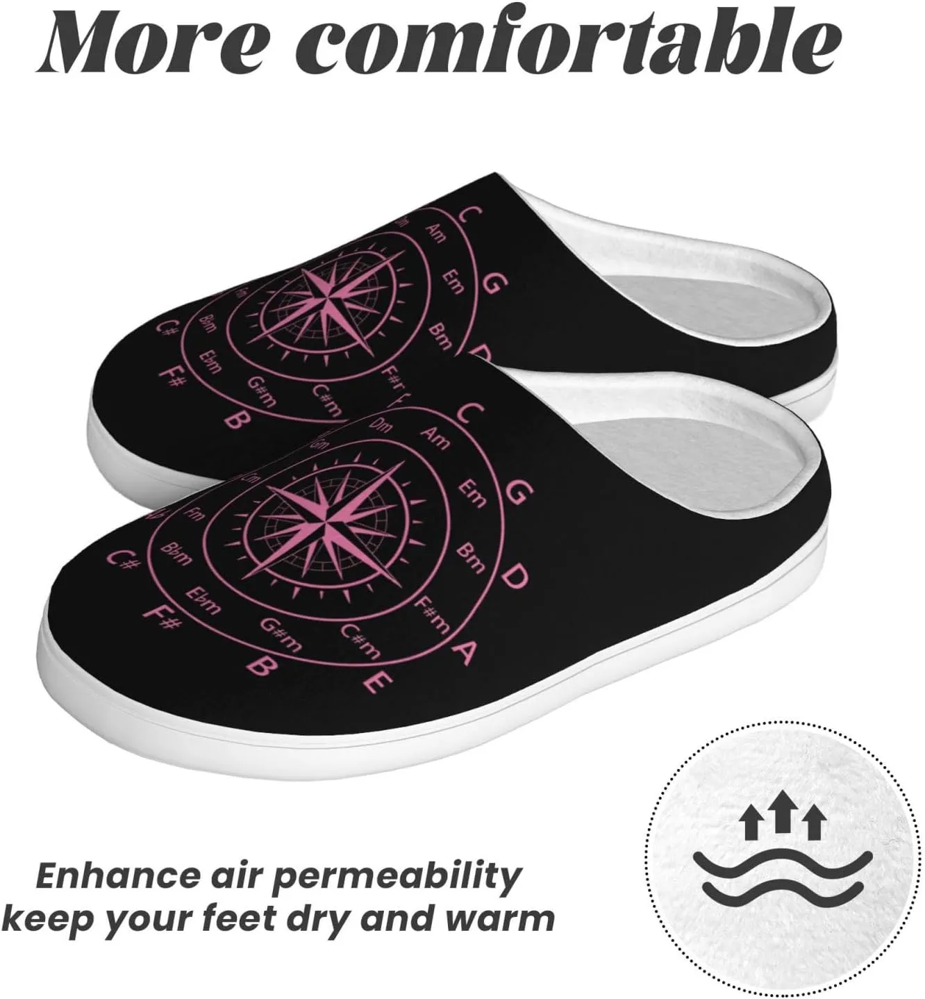 Unisex Warm Slippers Non-Slip Winter Fluffy Slippers Slip-On Plush Slippers Bedroom Slippers House Shoes For Men Women