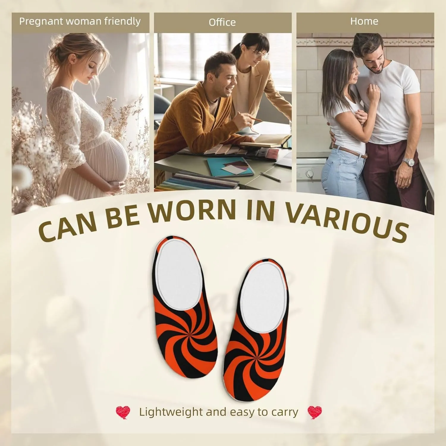 Unisex Warm Slippers Non-Slip Winter Fluffy Slippers Slip-On Plush Slippers Bedroom Slippers House Shoes For Men Women
