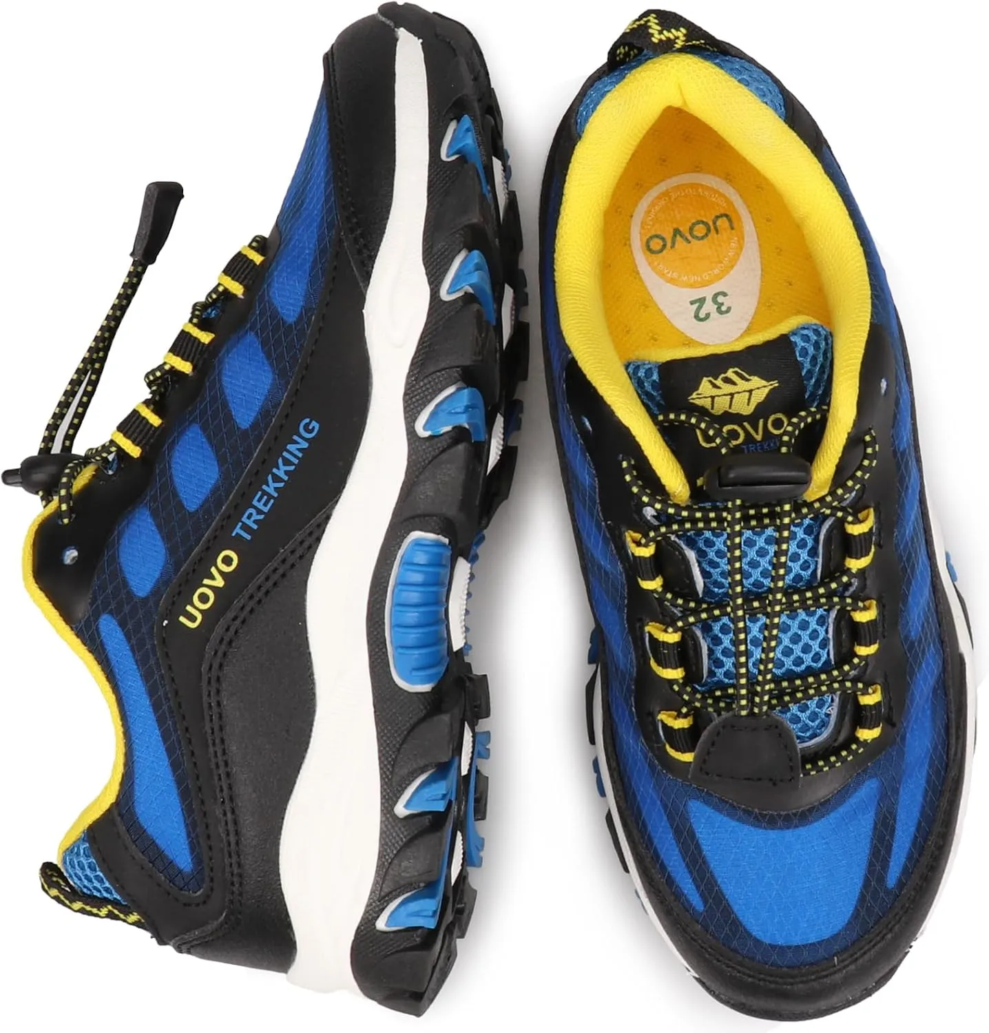 UOVO Boys Girls Hiking Shoes Kids Waterproof Running Trail Fashion Sneakers Breathable Lightweight Non-Slip Outdoor Walking Sports Shoe(Little/Big Kids)