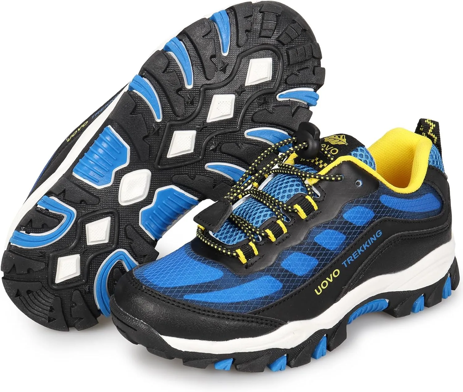 UOVO Boys Girls Hiking Shoes Kids Waterproof Running Trail Fashion Sneakers Breathable Lightweight Non-Slip Outdoor Walking Sports Shoe(Little/Big Kids)