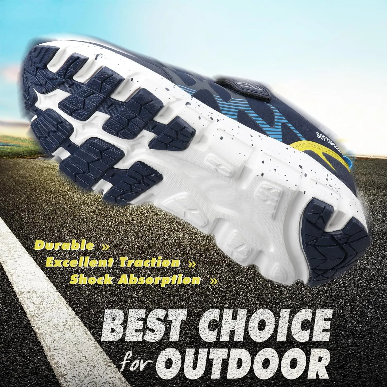 UOVO Boys Shoes Water Resistant Hiking Boots Kids Outdoor Walking Shoes Non Slip Ankle Athletic Sneaker Anti Collision Size 9.5 Toddler to 4.5 Big Kids